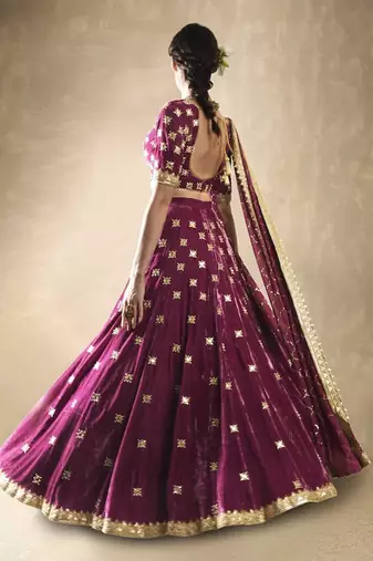 Pomogranate Petunia Lehenga Set