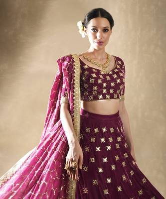 Pomogranate Petunia Lehenga Set 3