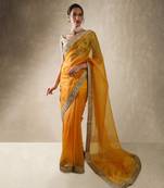 Sunflower Mango Yellow Saree Set 