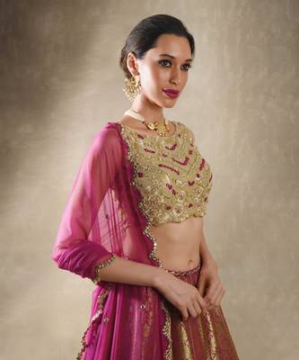 Pomegranate Wisteria Lehenga Set 3