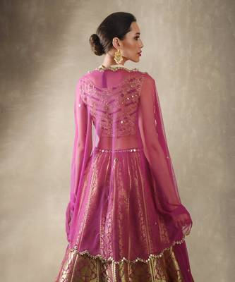 Pomegranate Wisteria Lehenga Set 4