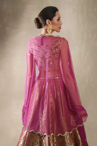 Pomegranate Wisteria Lehenga Set