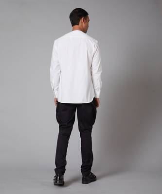 White Poplin Embroidered Shirt 3