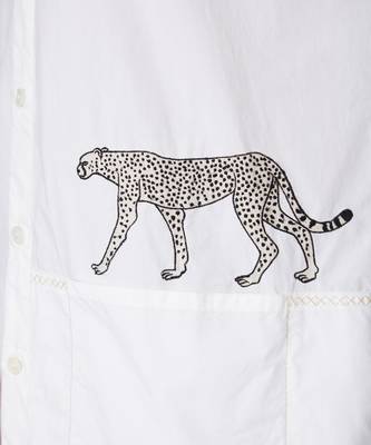 White Poplin Embroidered Shirt 5