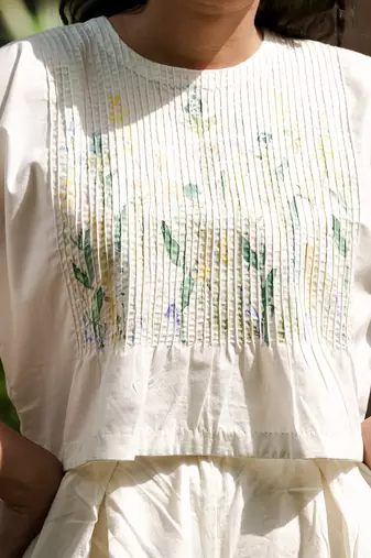 Ivory Jane Pin-tuck top