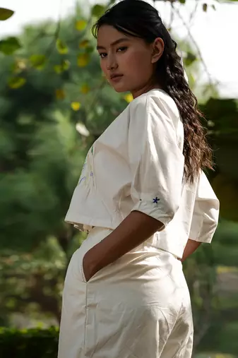 Ivory Jane Pin-tuck top
