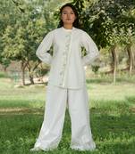 Ivory Anne Pleated Placket Shirt