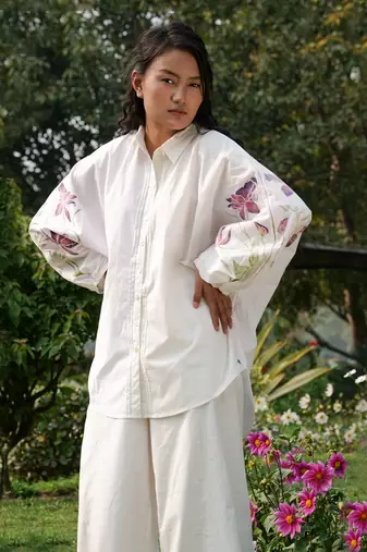 Ivory Caroline Dolman Sleeve Shirt