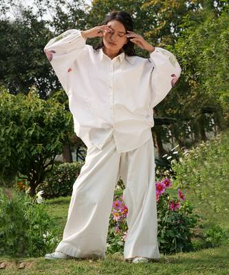 Ivory Caroline Dolman Sleeve Shirt 1
