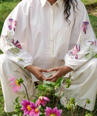 Ivory Caroline Dolman Sleeve Shirt 4