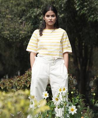 Ivory Martha Boat Neck Top 1