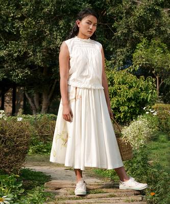Ivory Sarah Tie-Up Top 2