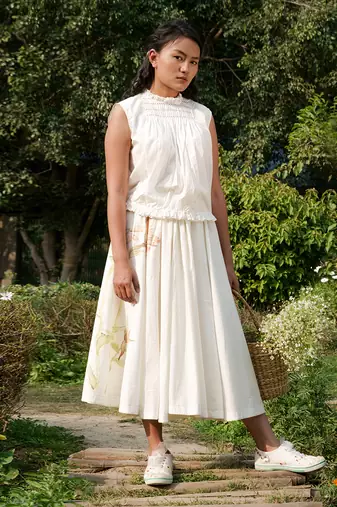 Ivory Sarah Tie-Up Top