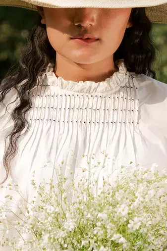 Ivory Sarah Tie-Up Top