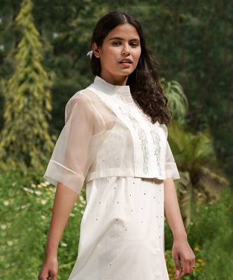 Ivory Eliza Crop Jacket  1