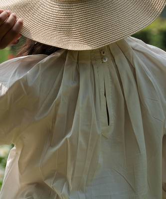 Ivory Emma Highneck Pleated Top 5