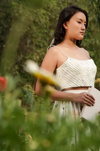 Ivory Julia Noodle Strap Top
