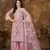 Light-pink resham embroidery net salwar kameez