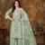 Sea-green resham embroidery net salwar kameez