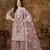 Mauve resham embroidery net salwar kameez