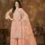 Peach resham embroidery net salwar kameez