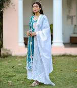 Reshan ari embroidered dupatta.