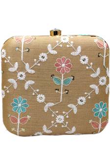 Worthyy Enterprises Embroidered Party Clutch For Women