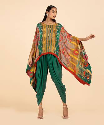 Twin Town Mustard Teal Kaftan 1