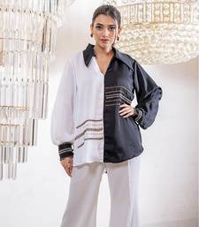 Isabella White Black Shirt
