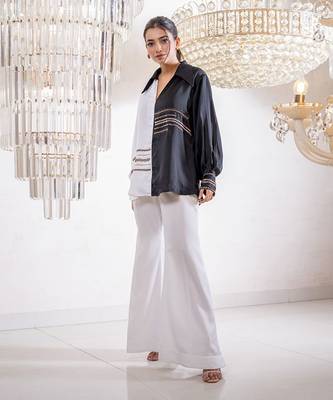 Isabella White Black Shirt 1