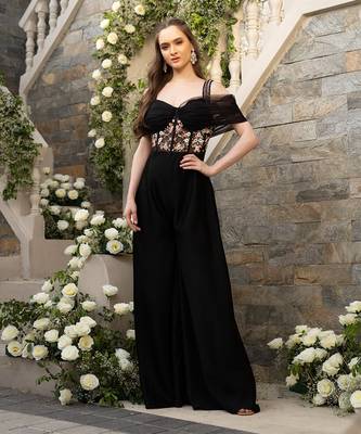 Black Drape Jumpsuit 1