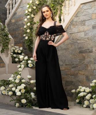 Black Drape Jumpsuit 2