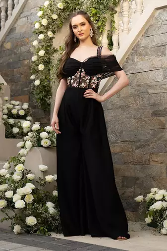Black Drape Jumpsuit