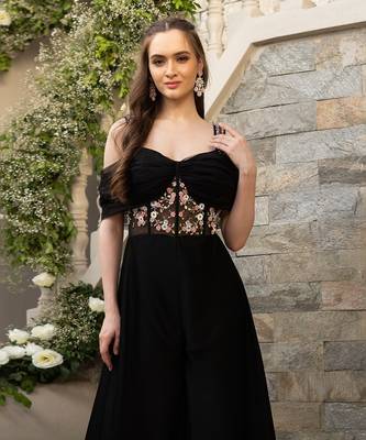 Black Drape Jumpsuit 3