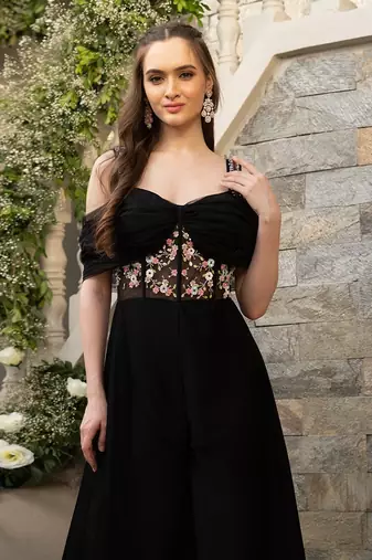 Black Drape Jumpsuit
