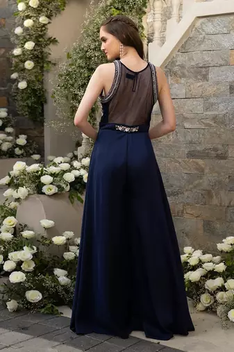 Blue Floral Jumpsuit