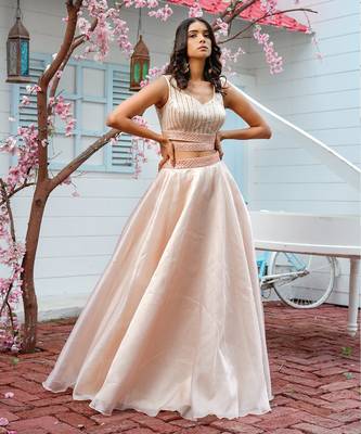 Light Coffee Coloured Maya Lehenga Set 3