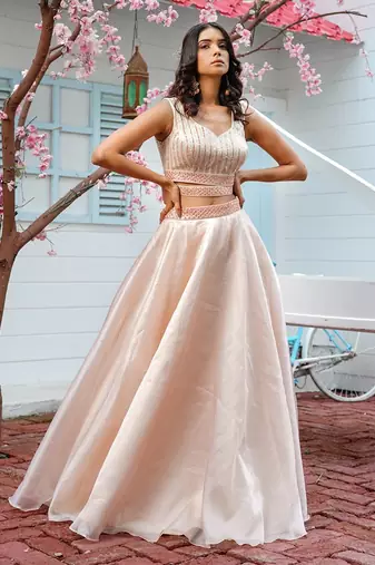Light Coffee Coloured Maya Lehenga Set