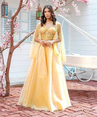 Nicole Yellow Lehenga Set 1