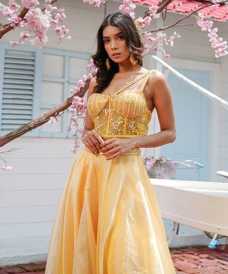 Nicole Yellow Lehenga Set 5