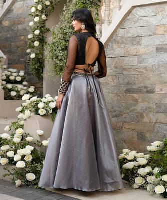 Black Grey Lehenga Set 5
