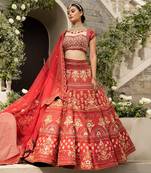 Red Heavy lehenga Set