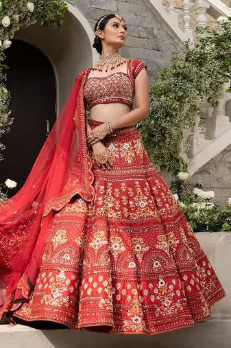 Red Heavy lehenga Set
