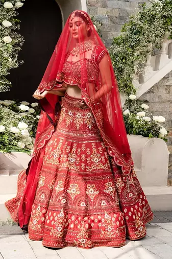 Red Heavy lehenga Set