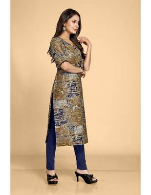 Blue plain jacquard ethnic-kurtis 2