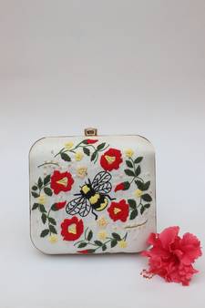 Worthyy Enterprises Embroidered Party Clutch For Women