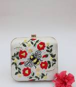 Worthyy Enterprises Embroidered Party Clutch For Women