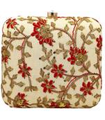 Worthyy Enterprises Embroidered Party Clutch For Women