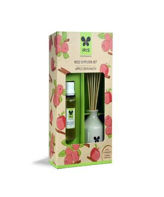 IRIS Reed Diffuser Set, Apple Cinnamon, Home Fragrances, Easy to Use, Maintenance Free, 60 ml 1