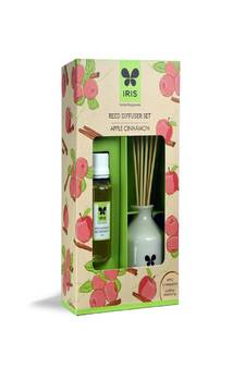 IRIS Reed Diffuser Set, Apple Cinnamon, Home Fragrances, Easy to Use, Maintenance Free, 60 ml